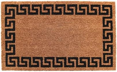 Coco & Coir Door Mats Indoor | Natural Coir Indoor Door Mat | Non Slip heavy Duty Abstract Welcome Mat (Aztec Wall)