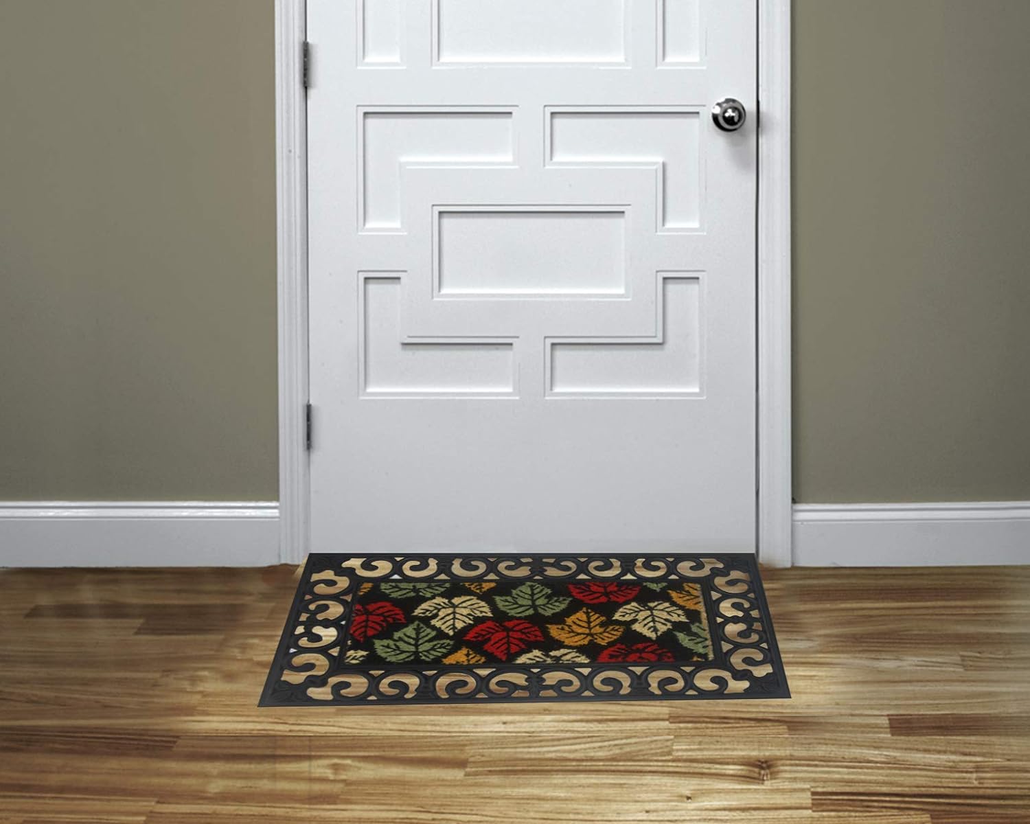 Coco&Coir TWO-in-ONE Coir doormat | Rubber base + 2 insert mats | Swappable | Premium Quality | Eco-Friendly | Outdoor | Heavy Duty | Entrance Door Mat | 45 x 75 cm (Two in one)