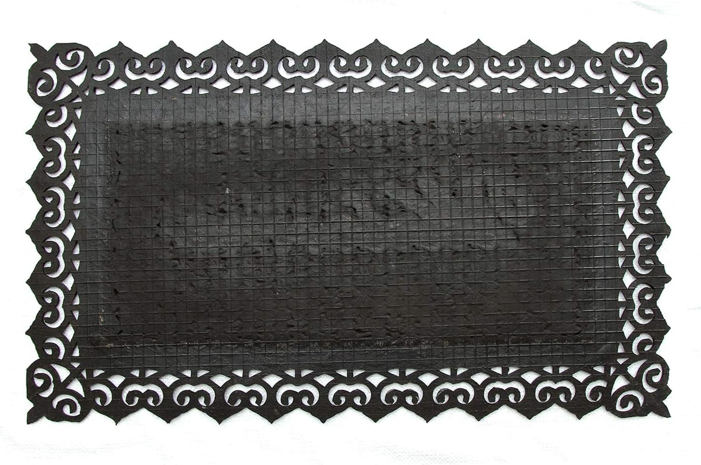 Coco&Coir Natural Coir | Non-Slip | Thick Coir | Premium Quality | Rubber Backed | Eco-Friendly | Indoor | Outdoor | Heavy Duty | Entrance Door Mat (Jasmin Welcome)