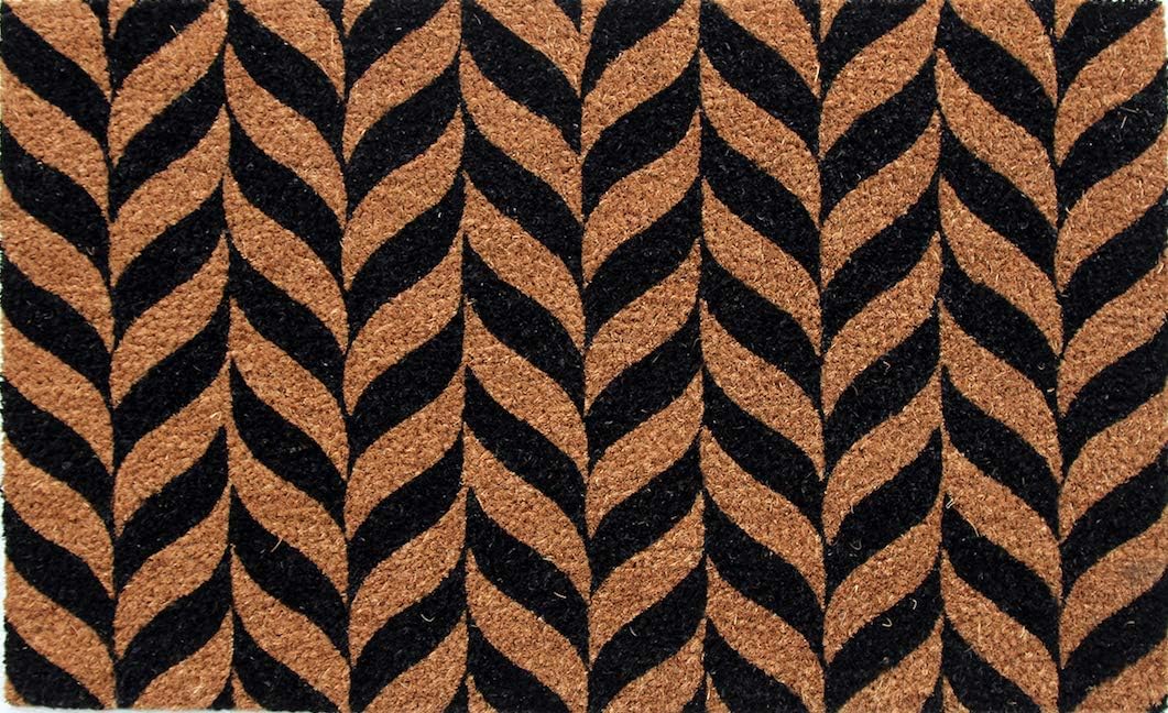 Coco&Coir Door Mat | Non-Slip | Thick Coir | Premium Quality | Rubber Backed | Eco-Friendly | Indoor | Outdoor | Heavy Duty | Patterned | Entrance Door Mat (Paddy)