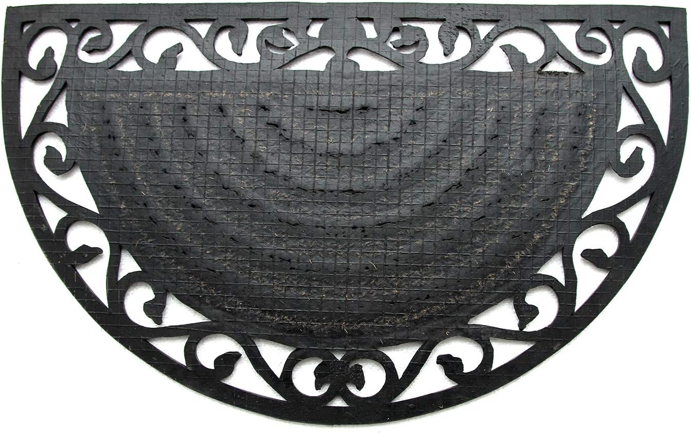Coco&Coir Door Mat | Non-Slip | Thick Coir | Premium Quality | Rubber Backed | Eco-Friendly | Indoor | Outdoor | Heavy Duty | Entrance Door Mat | 45 x 75 cm (The Peasant Arc)