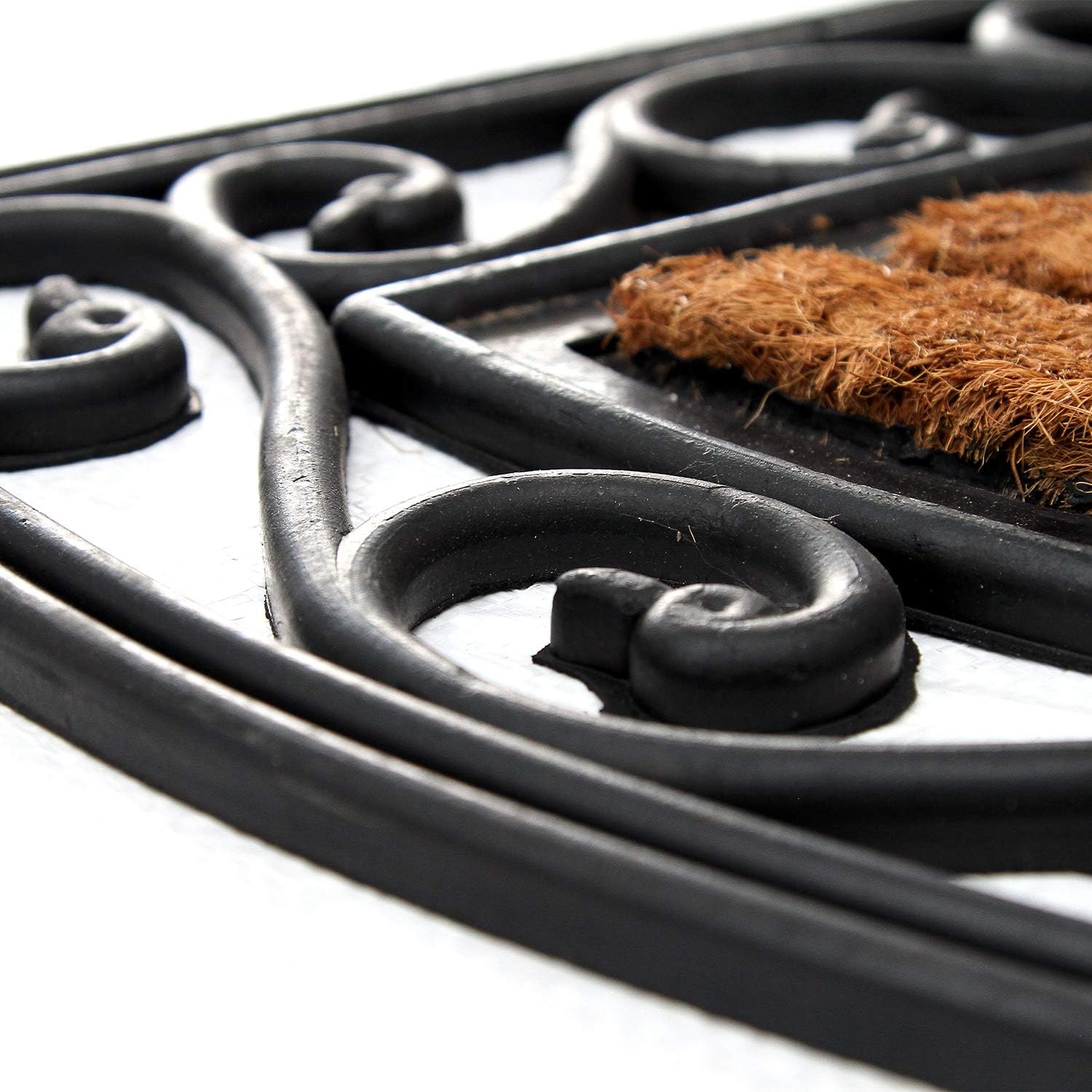 Coco&Coir Door Mat | Non-Slip | Thick Coir | Premium Quality | Rubber Backed | Eco-Friendly | Indoor | Outdoor | Heavy Duty | Entrance Door Mat | 45 x 75 cm (The Peasant Arc)