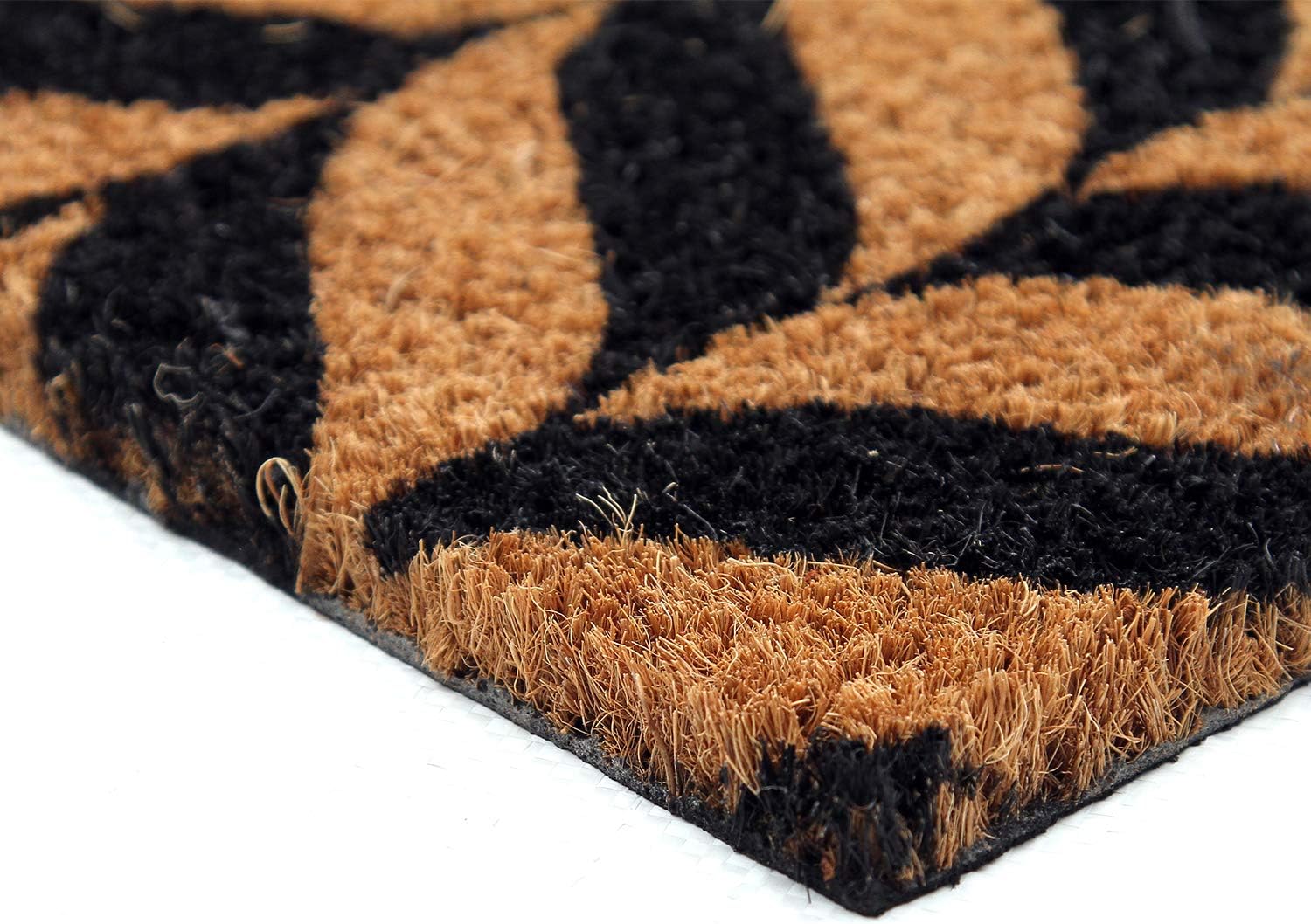 Coco&Coir Door Mat | Non-Slip | Thick Coir | Premium Quality | Rubber Backed | Eco-Friendly | Indoor | Outdoor | Heavy Duty | Patterned | Entrance Door Mat (Paddy)