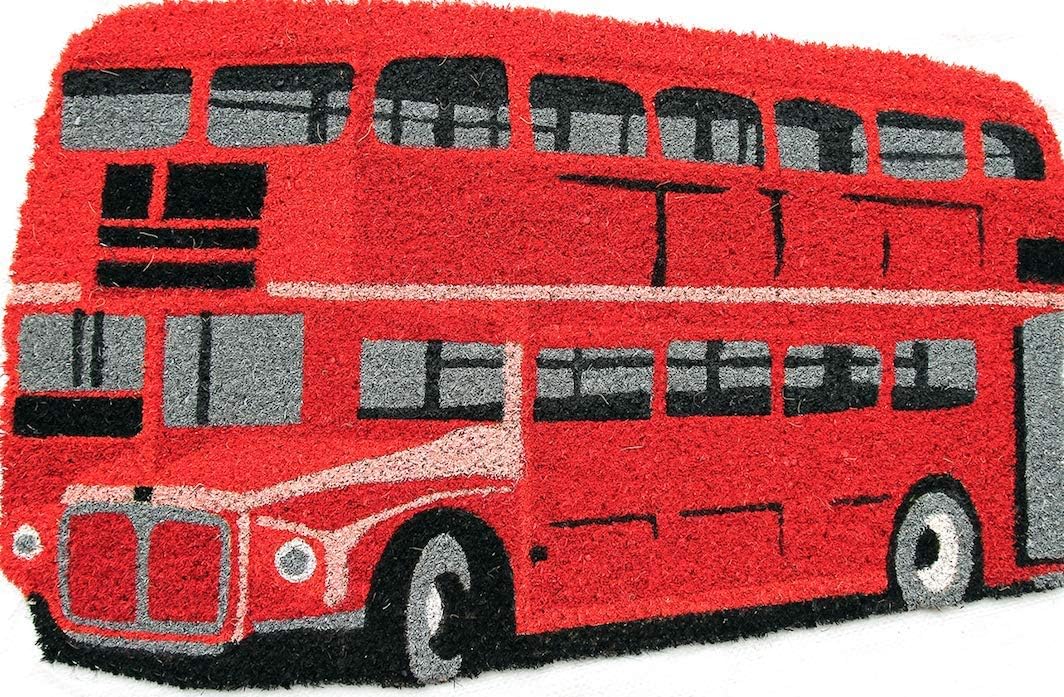 Coco&Coir Fancy | Natural Coir | Printed | Shaped| Latex Backed Door Mat (The Routemaster)