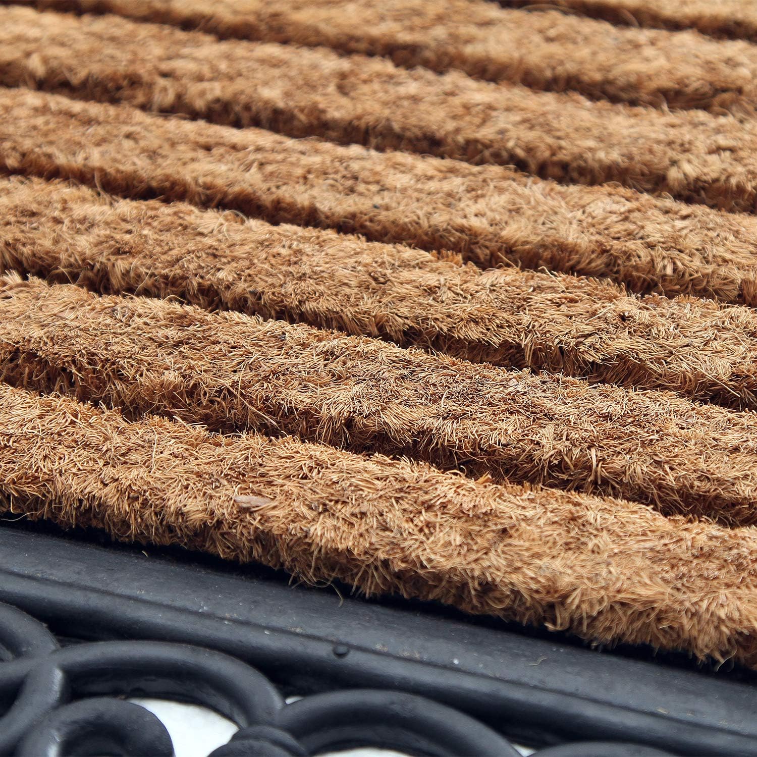 Coco & Coir Door Mat Indoor / Outdoor | 100% Natural Coir Moulded Rubber Eco-friendly Entrance Mat (The Peasant)