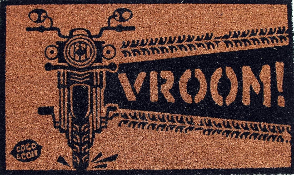 Coco & Coir Door Mats Indoor/Outdoor | Non Slip Lifestyle Entrance Mat (Vroom)