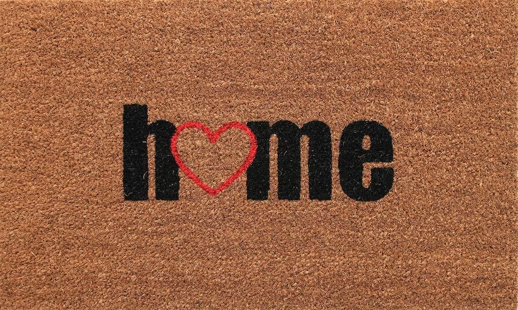 Coco&Coir Door Mat | Non-Slip | Thick Coir | Premium Quality | Rubber Backed | Eco-Friendly | Indoor | Outdoor | Heavy Duty | Home Series | Entrance Door Mat (Love Home)