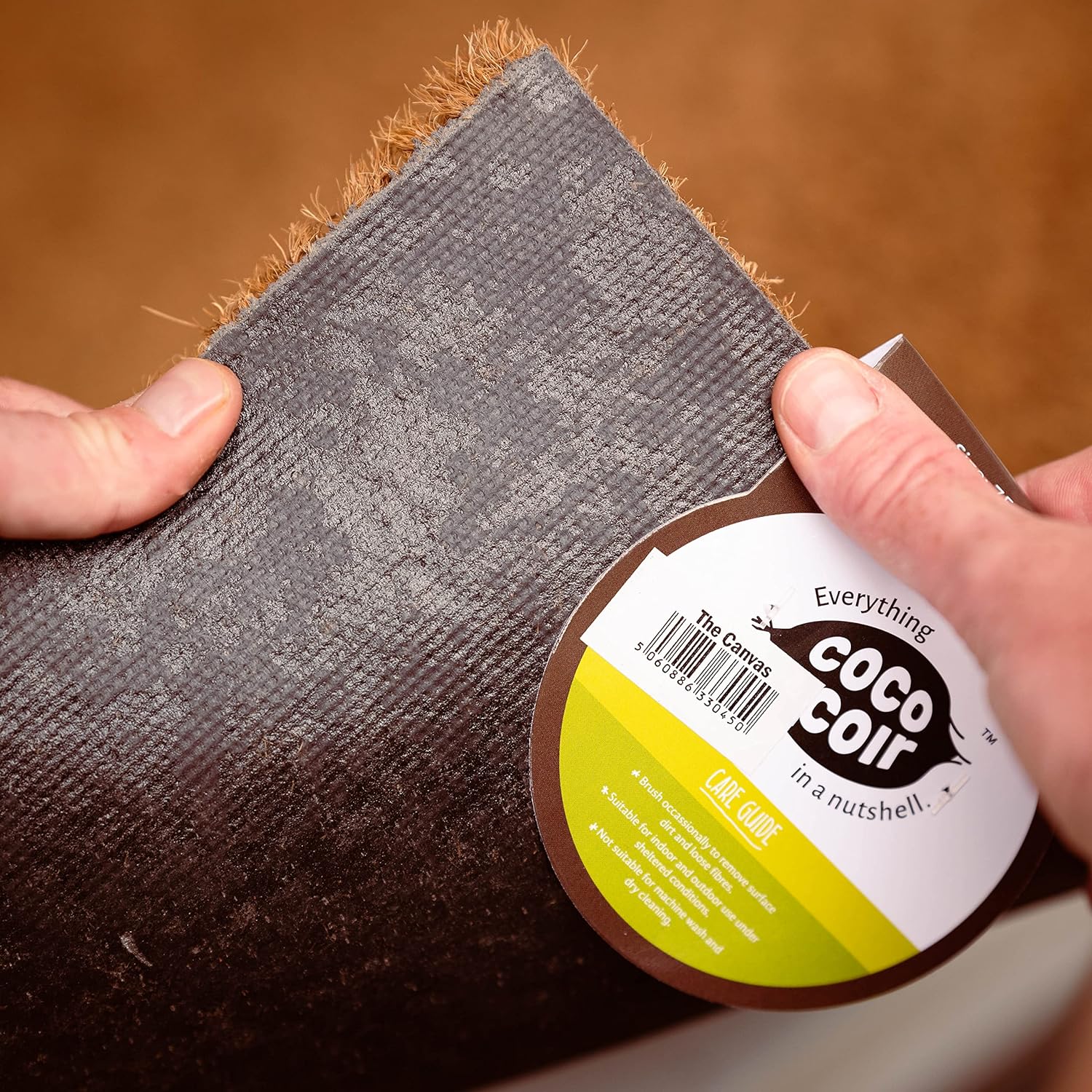 Coco & Coir Door Mats Indoor/Outdoor | Non Slip Natural Coir Entrance Welcome Mat (The Canvas)