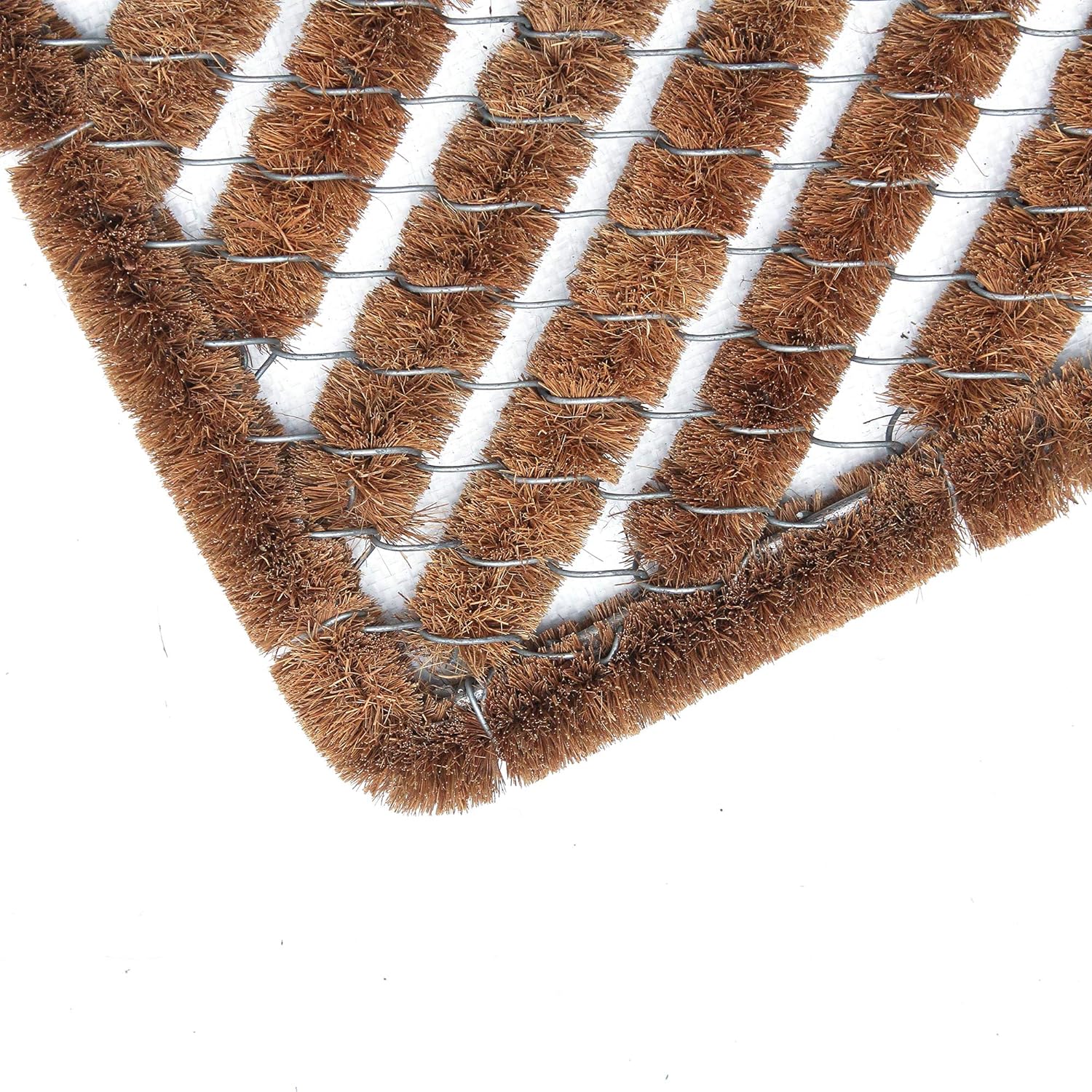 Coco & Coir Door Mat | Outdoor | Weather Proof Front Door Mat | Water Draining Boot Scraper (Iron Heart)