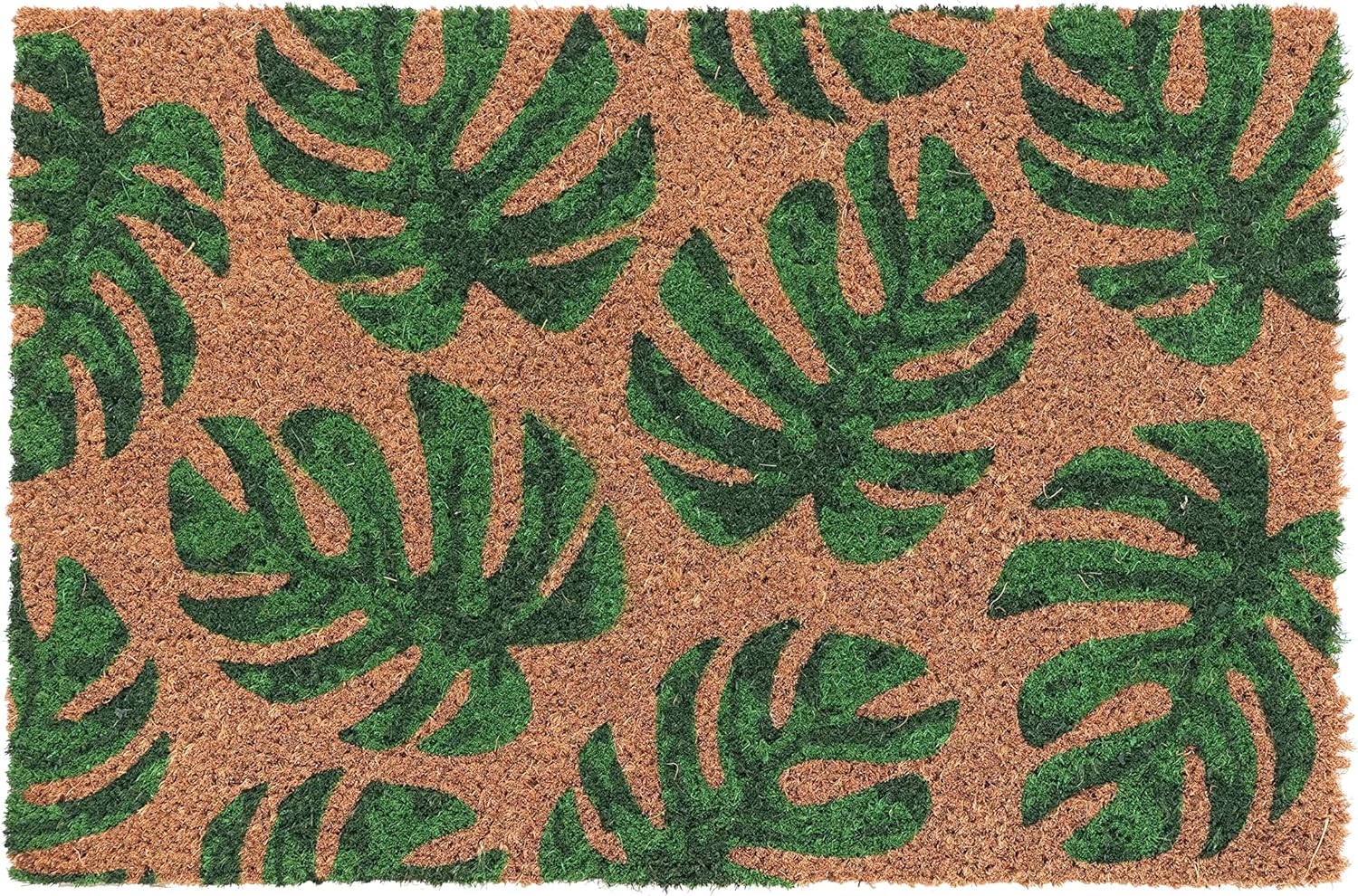 Coco & Coir Door Mats Indoor/Outdoor | Non Slip Monstera Plant Design Entrance Welcome Mat (My Monstera)