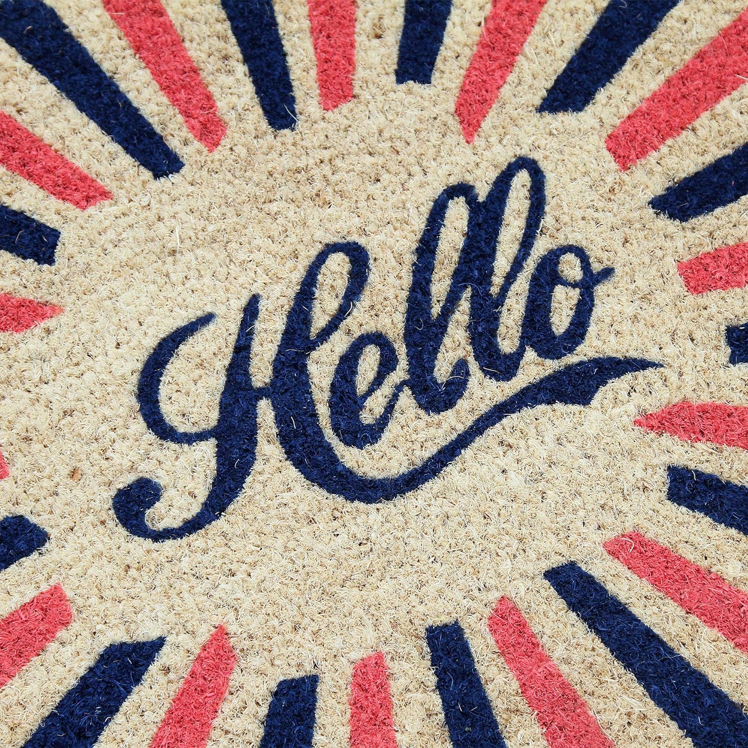 Coco&Coir Door Mat | Non-Slip | Thick Coir | Premium Quality | Rubber Backed | Eco-Friendly | Indoor | Outdoor | Heavy Duty | Urban Themed | Entrance Door Mat (Hello Dazzle)