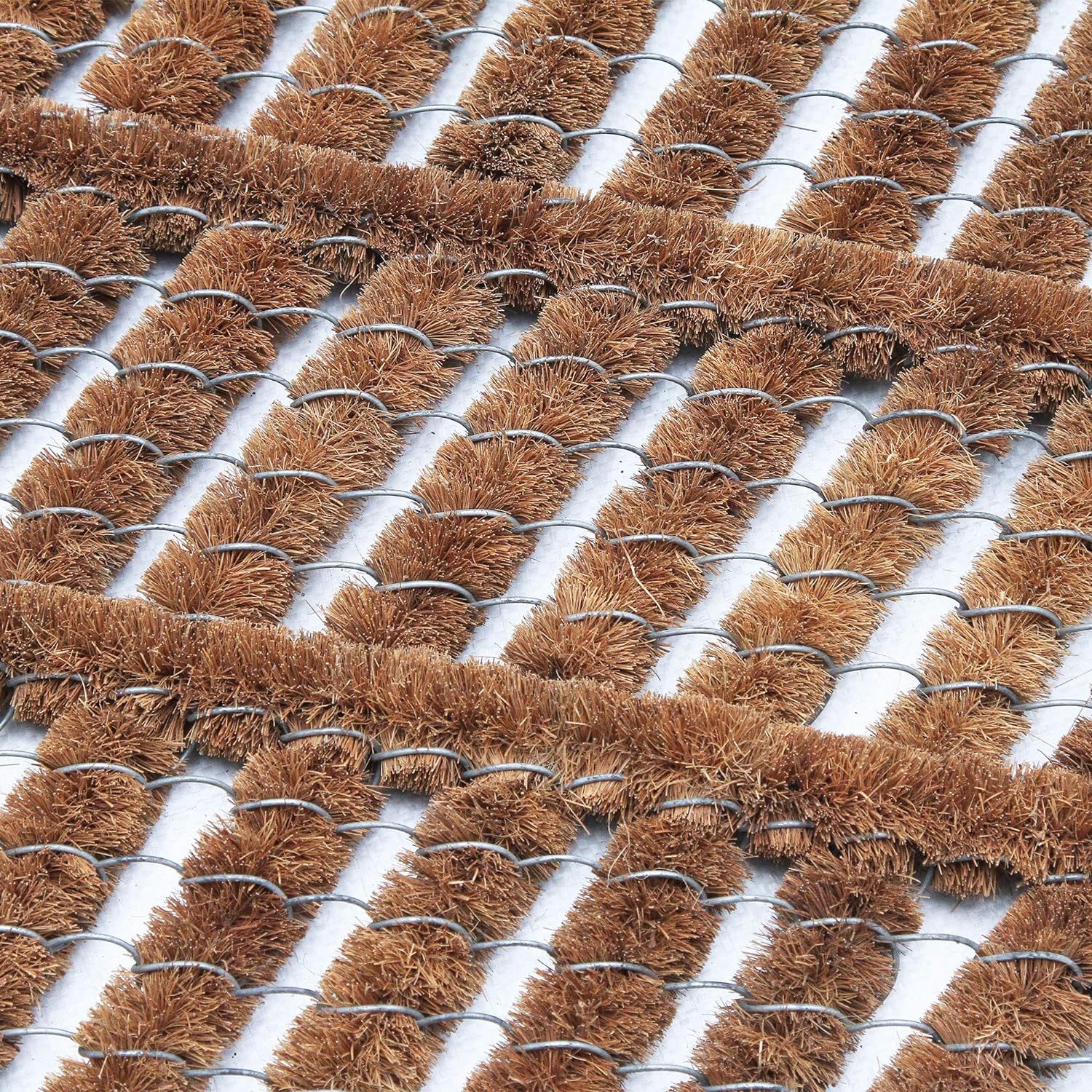 Coco & Coir Door Mat | Outdoor | Weather Proof Front Door Mat | Water Draining Boot Scraper (Iron Heart)