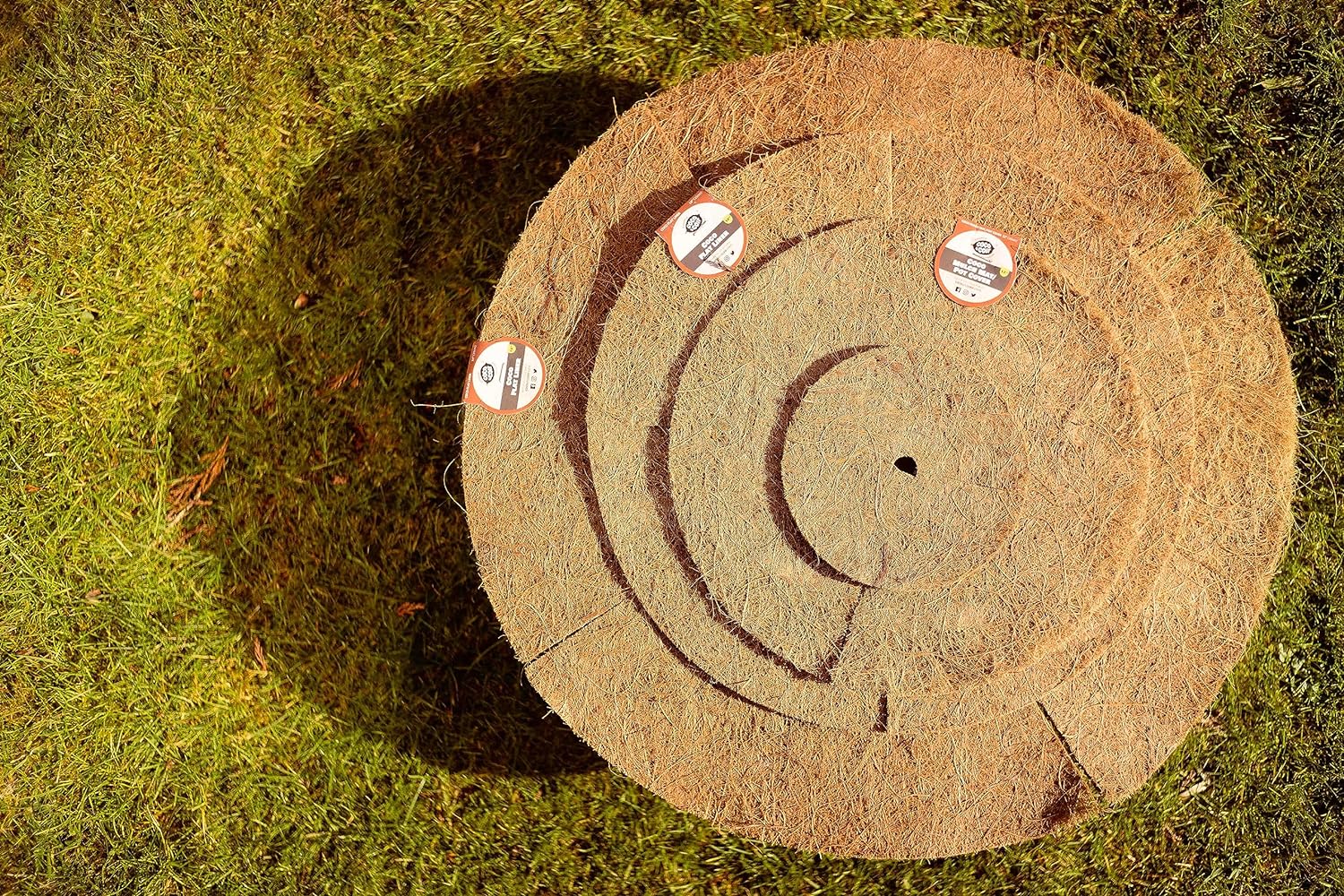 COCO & COIR Flat Basket Liner| Flat Coco Fibre Replacement Liner for Plants Wall Baskets (Round)