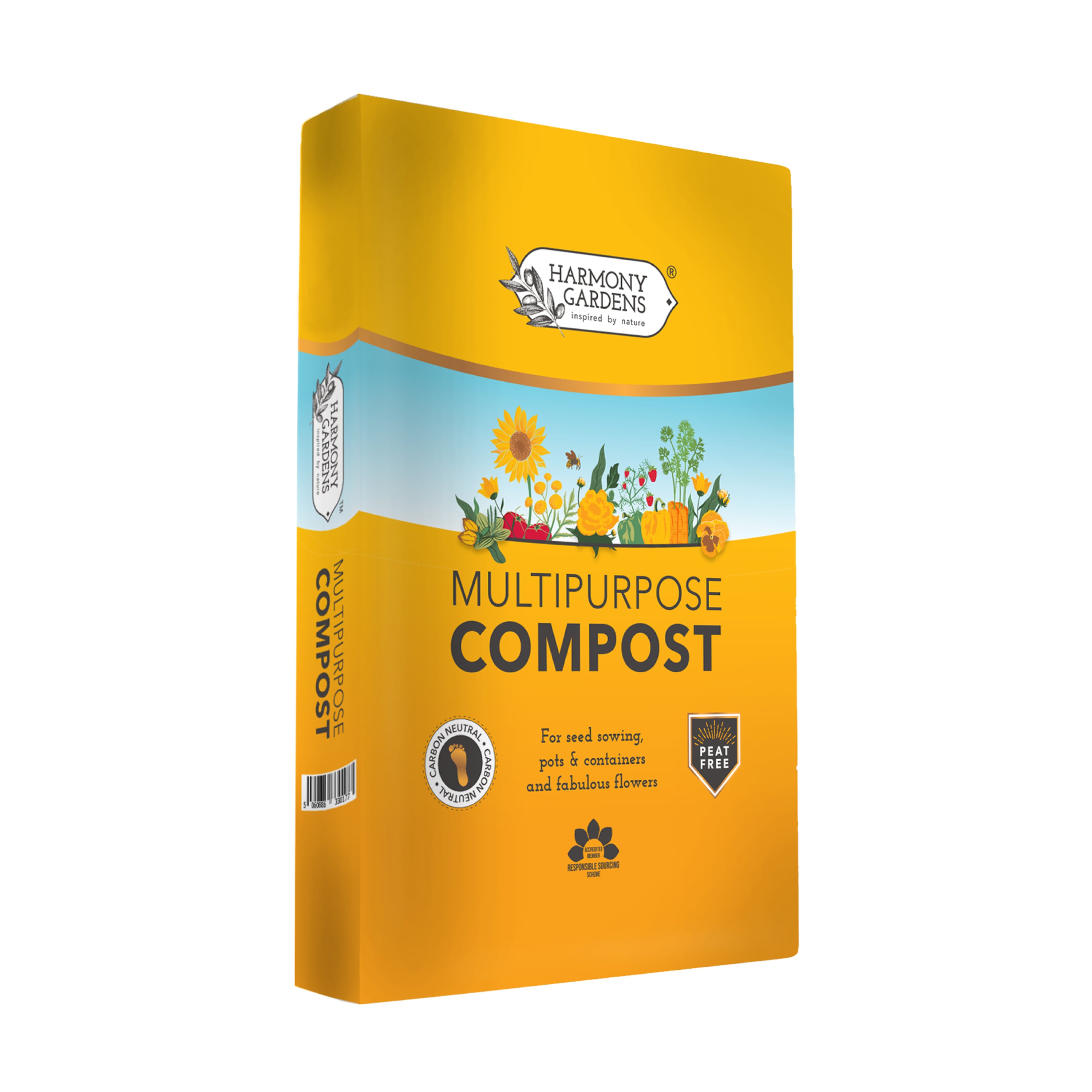 Harmony Gardens Multi Purpose Potting Compost 50L | Nutrient Rich Compost for Plants | All Purpose Seeding Compost Potting Soil Mix for Indoor and Outdoor Plants