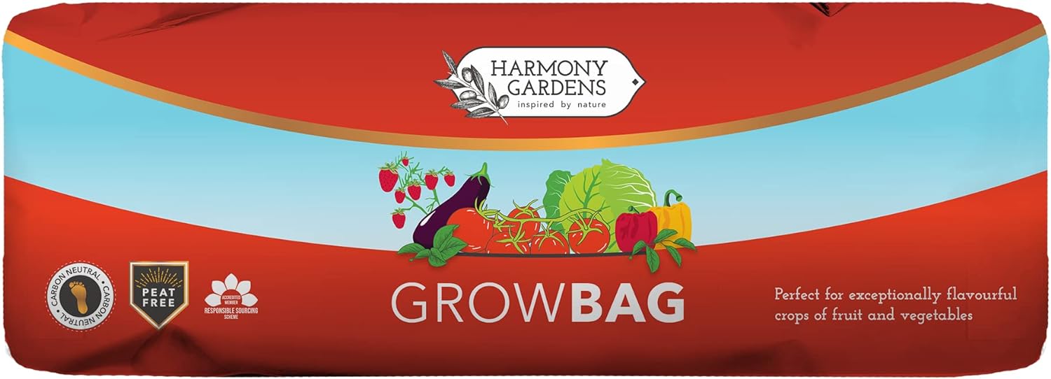 Harmony Gardens Grow Bags (30L) | Caron Neutral Peat-free Tomato Grow Bag Fruit & Vegetable Planter