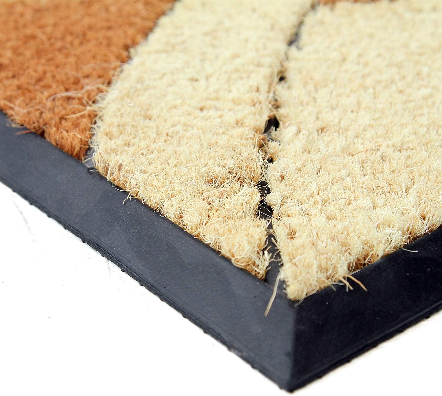 Coco&Coir Natural Coir | Non-Slip | Thick Coir | Premium Quality | Rubber Backed | Eco-Friendly | Indoor | Outdoor | Heavy Duty | Entrance Door Mat | 45 x 75 cm (Palm Cluster)