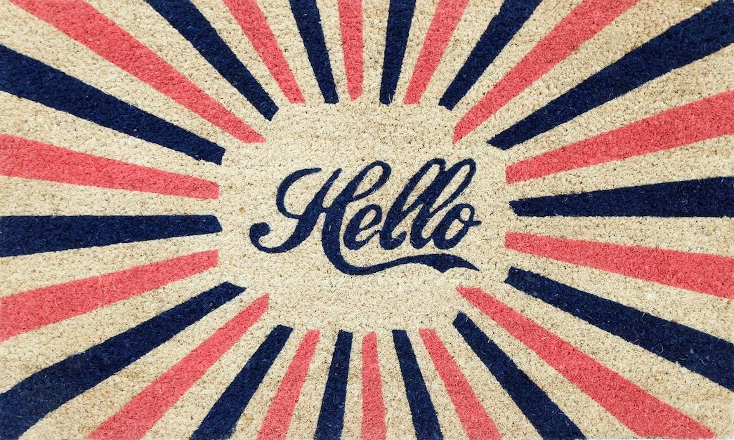 Coco&Coir Door Mat | Non-Slip | Thick Coir | Premium Quality | Rubber Backed | Eco-Friendly | Indoor | Outdoor | Heavy Duty | Urban Themed | Entrance Door Mat (Hello Dazzle)