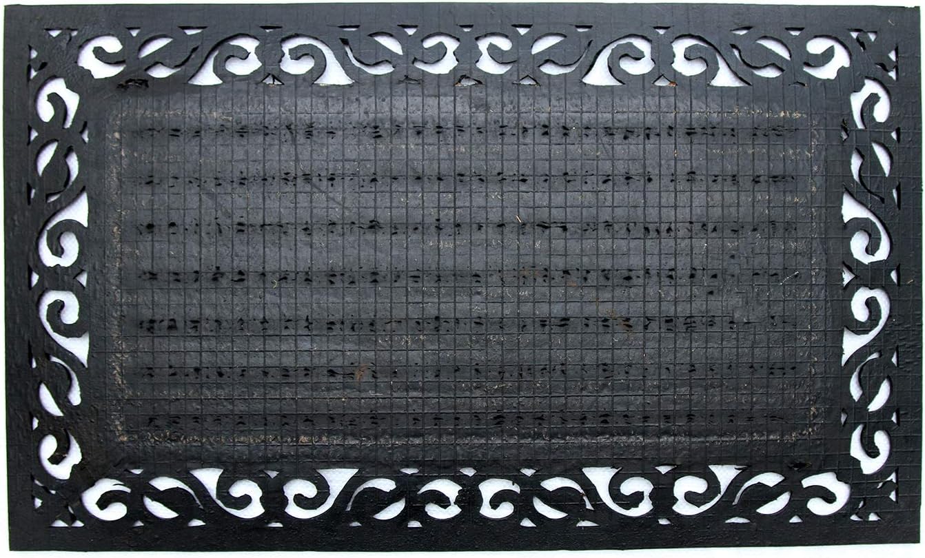 Coco & Coir Door Mat Indoor / Outdoor | 100% Natural Coir Moulded Rubber Eco-friendly Entrance Mat (The Peasant)