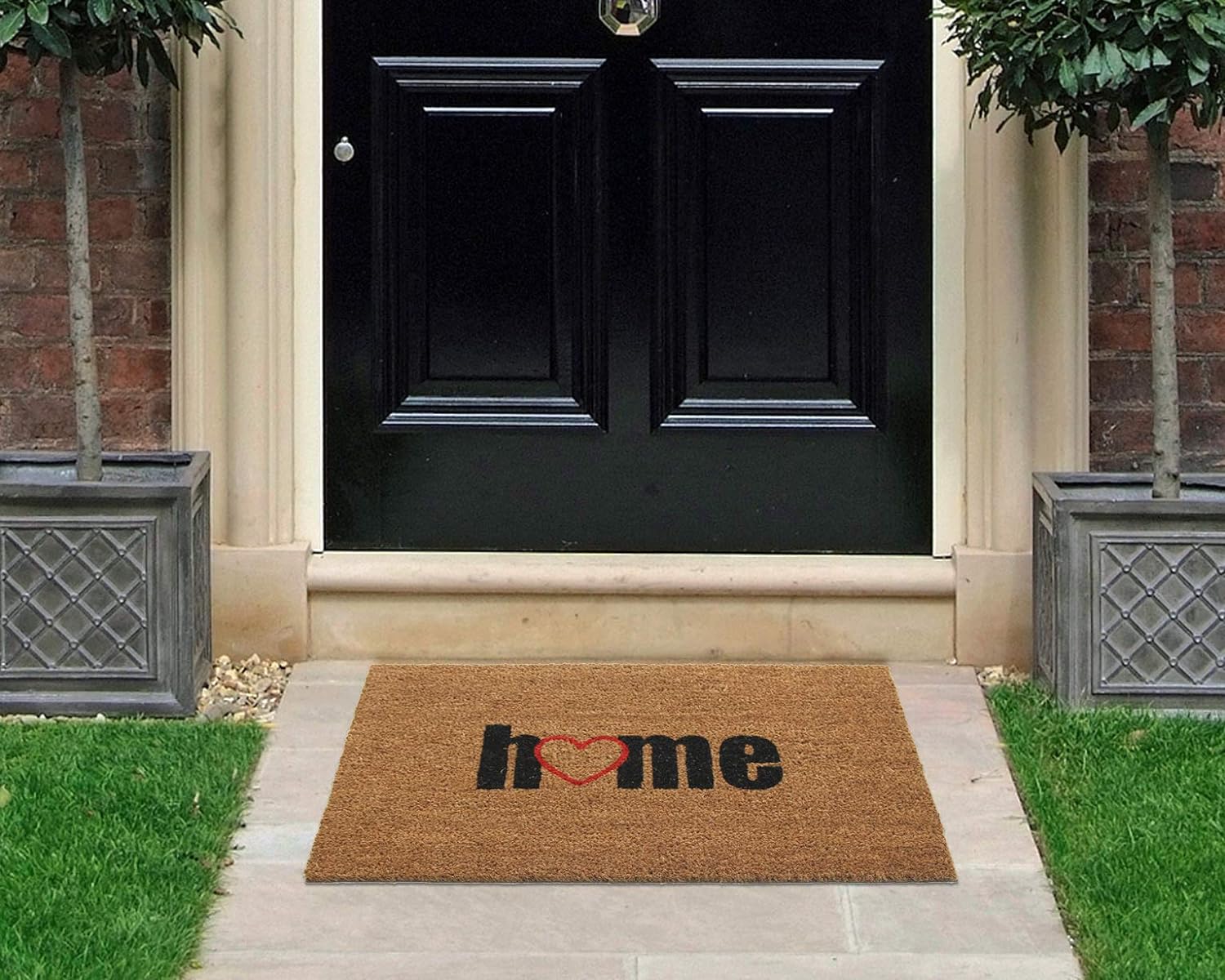 Coco&Coir Door Mat | Non-Slip | Thick Coir | Premium Quality | Rubber Backed | Eco-Friendly | Indoor | Outdoor | Heavy Duty | Home Series | Entrance Door Mat  (Love Home)