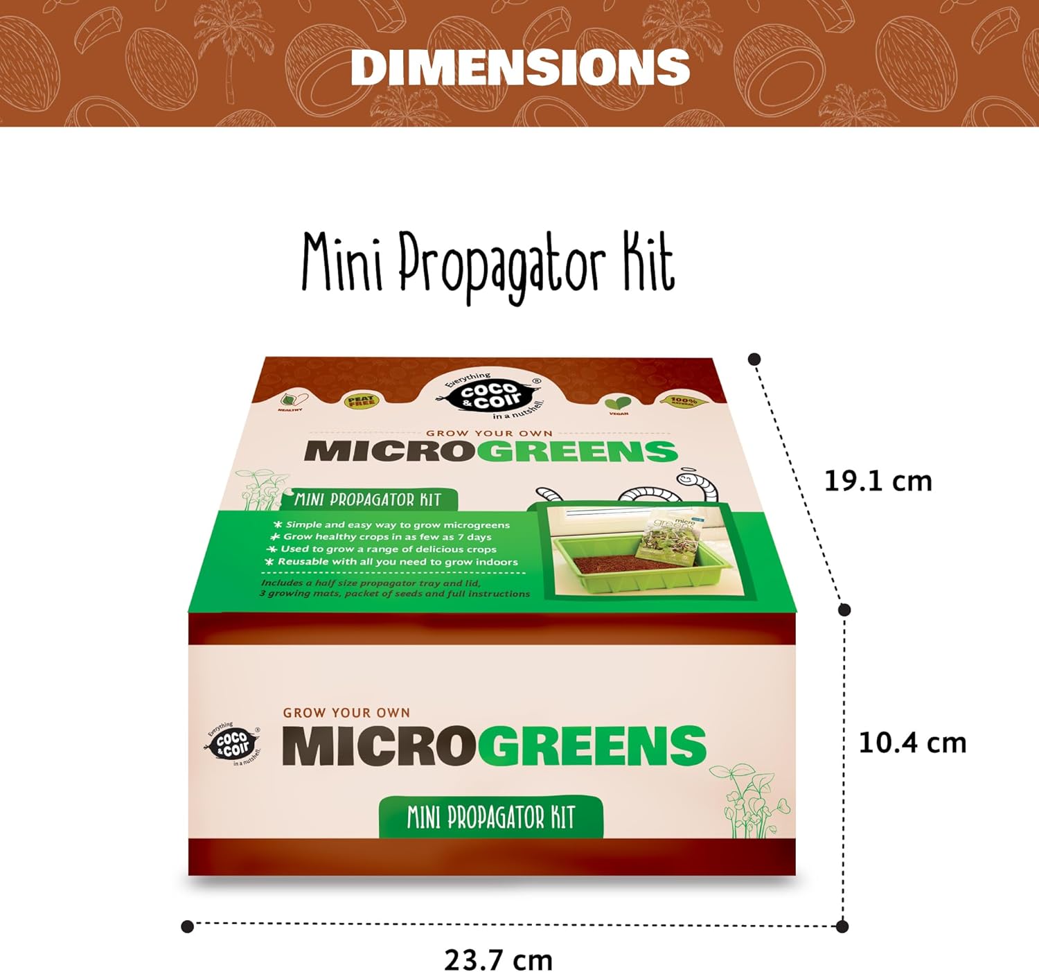 Grow Your Own Microgreens Kit | Sprouting Seeds Beginners Gardening Gift Set | Easy-to-Grow Vegetables and Herbs | Harvest in up to 2 Weeks. Seeds Included