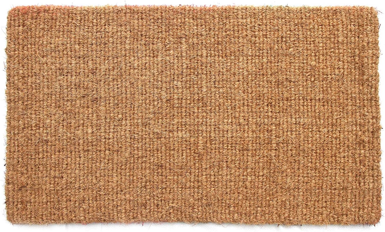 Coco&Coir Natural Coir | Thick Coir | Premium Quality | Eco-Friendly | Indoor | Outdoor | Entrance | Leaves series | 100% Coir Door Mat | 45 x 75 cm (Graceful Leaves)