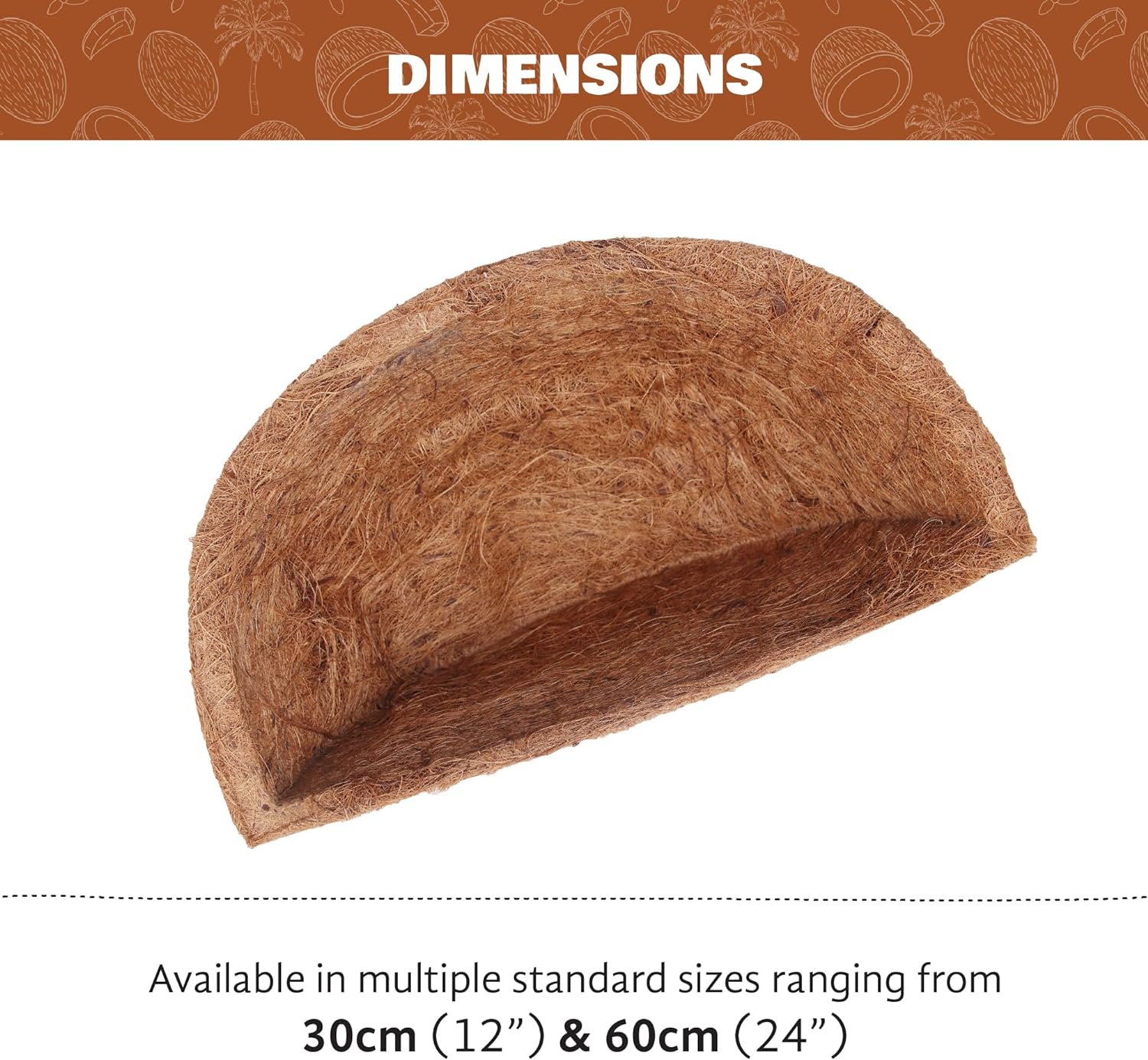 COCO & COIR Wall Manger Liner | Coir Liners for Wall Planters Wall Mangers and Trough Planters Outdoors