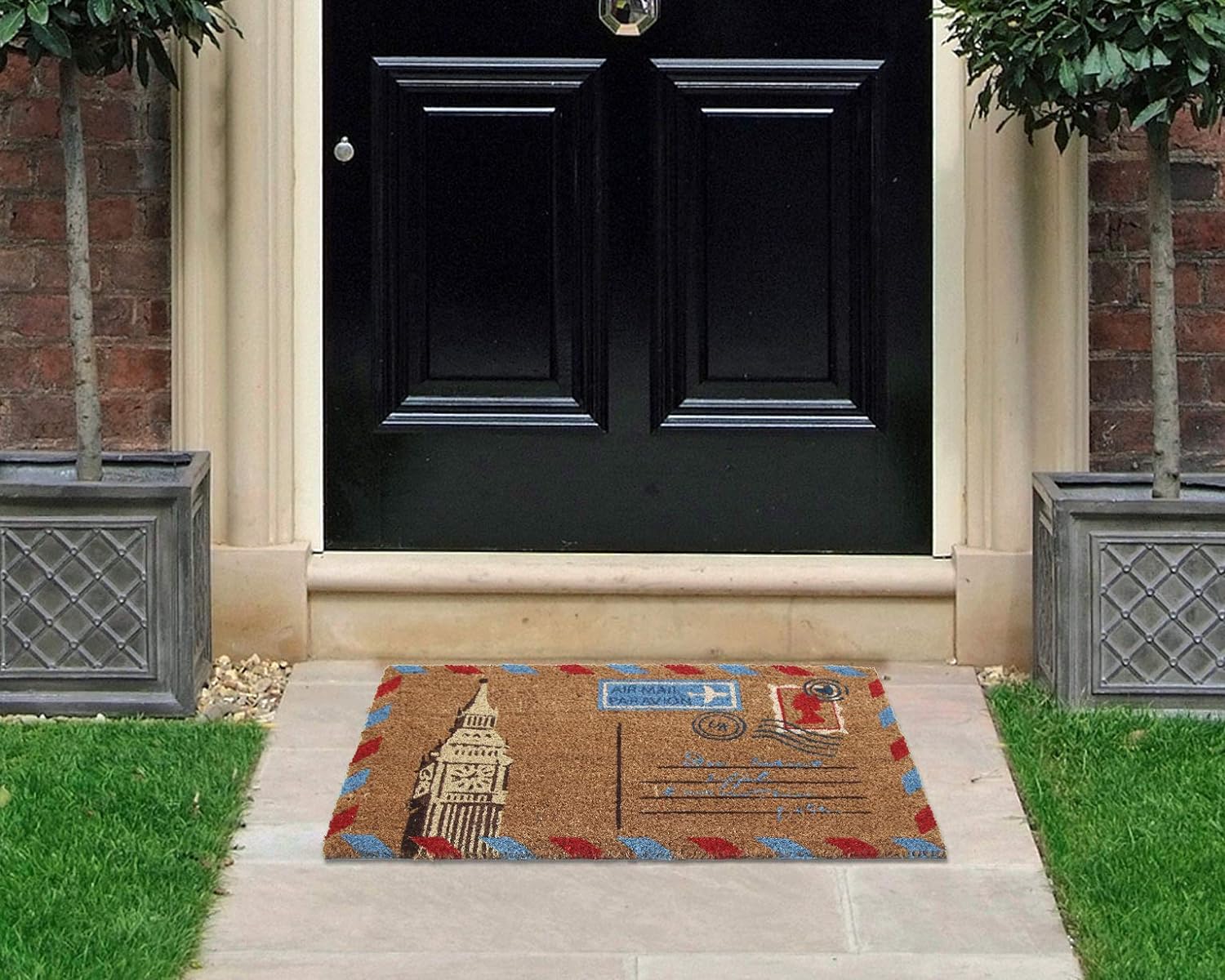 Coco&Coir Natural Coir | Non-Slip | Thick Coir | Premium Quality | Rubber Backed | Eco-Friendly | Indoor | Outdoor | Heavy Duty | Entrance Door Mat (The Mail)