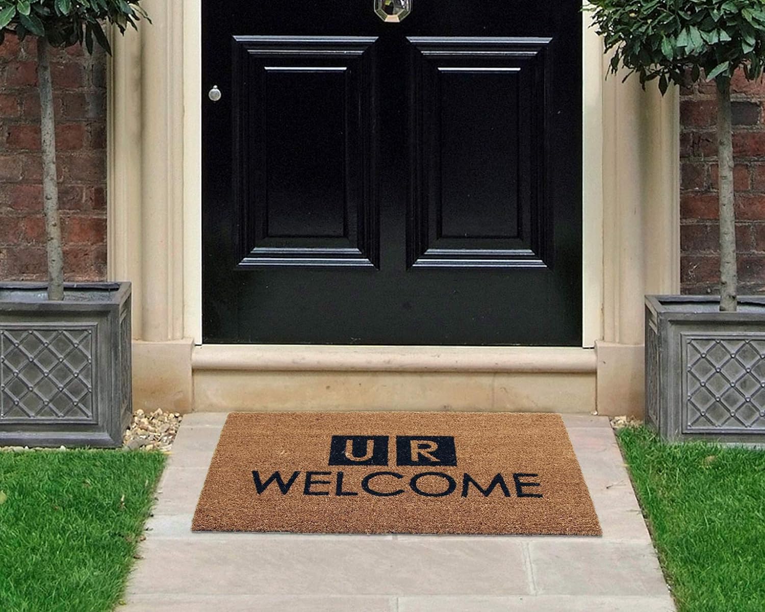 Coco&Coir Natural Coir | Non-Slip | Thick Coir | Premium Quality | Rubber Backed Eco-Friendly | Indoor | Outdoor | Heavy Duty | Entrance Door Mat (The News)