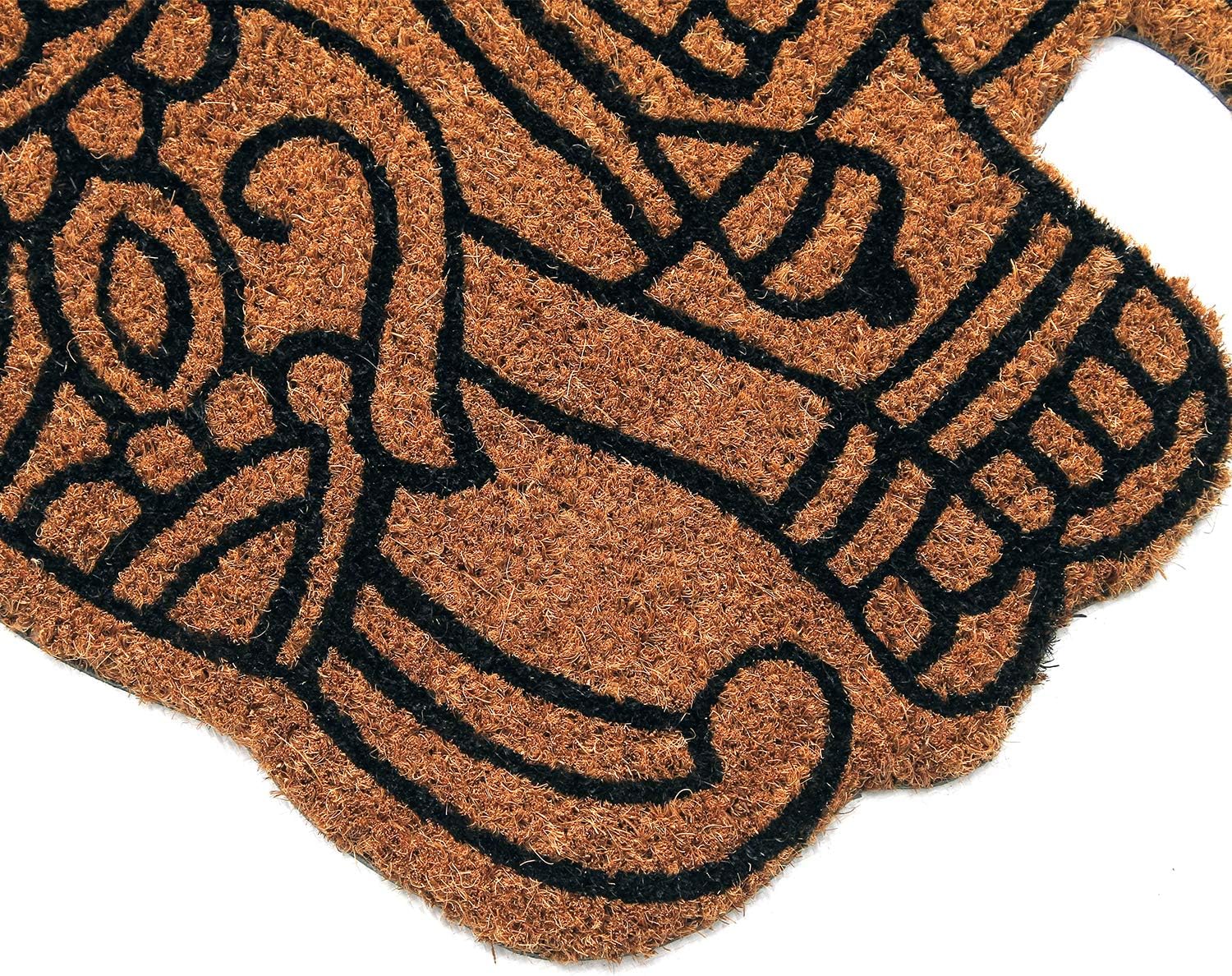 Coco&Coir Natural Coir | Non-Slip | Thick Coir | Premium Quality | Rubber Backed | Eco-Friendly | Indoor | Outdoor | Heavy Duty | Animal Theme | Entrance Door Mat | (Royal Jumbo)