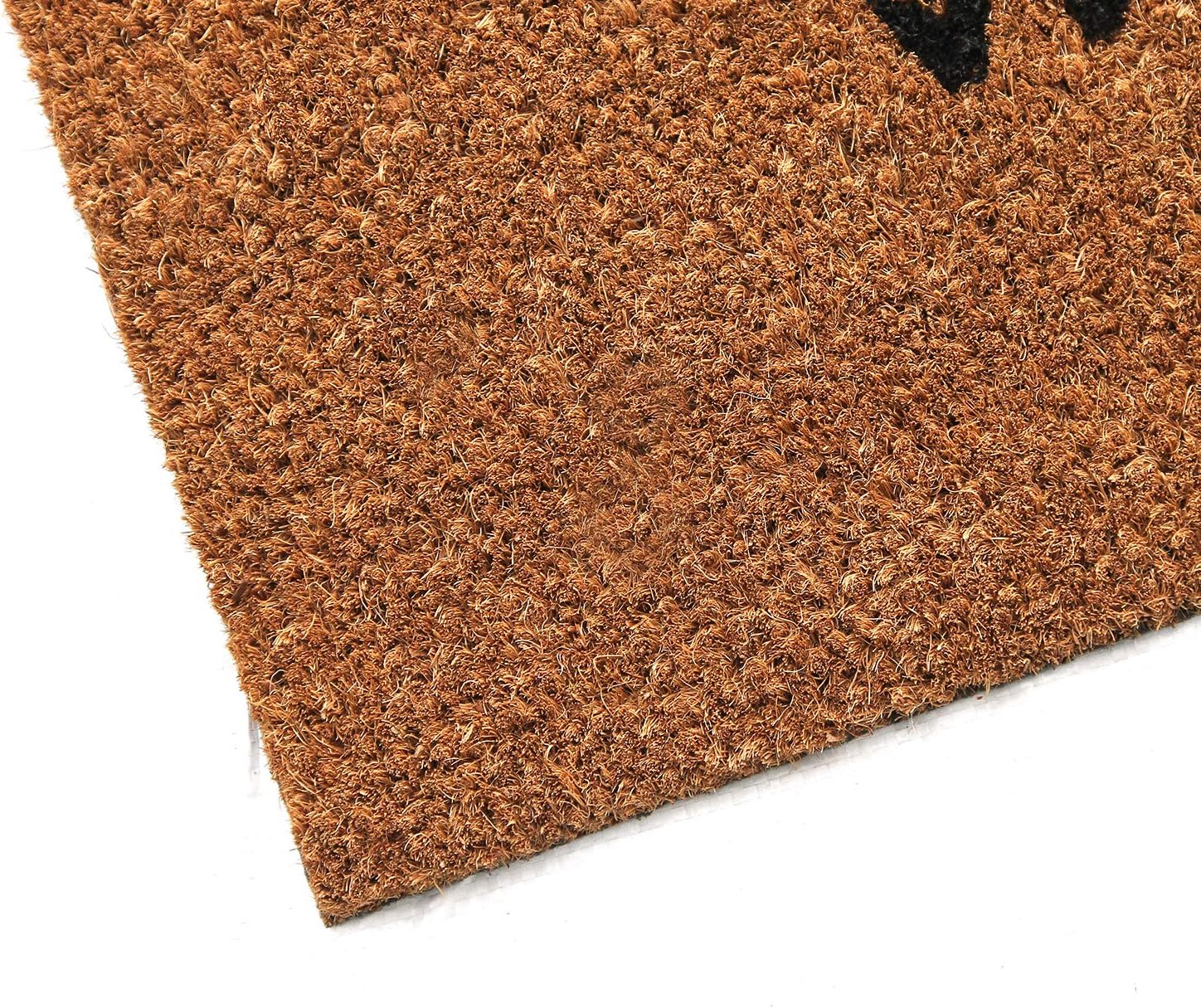 Coco & Coir Door Mats Indoor/Outdoor | Non Slip Cat Design Entrance Welcome Mat (Meow Welcome)