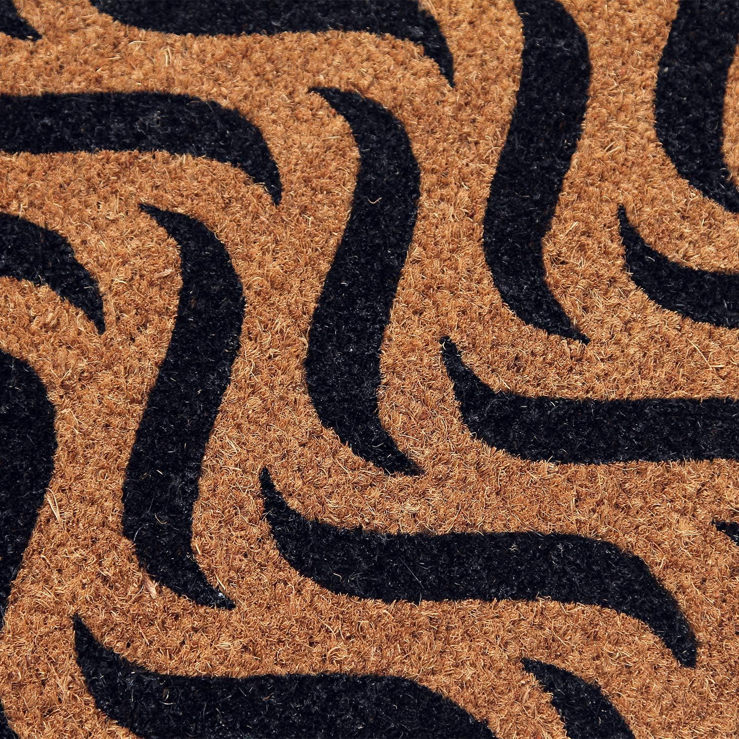 Coco&Coir Door Mat | Non-Slip | Thick Coir | Premium Quality | Rubber Backed | Eco-Friendly | Indoor | Outdoor | Heavy Duty | Patterned | Entrance Door Mat (Sand Dunes)