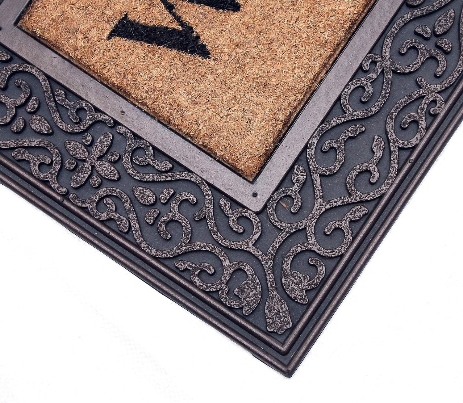 Coco&Coir Door Mat | Non-Slip | Thick Coir | Premium Quality | Rubber Backed | Eco-Friendly | Indoor | Outdoor | Heavy Duty | Entrance Door Mat (Redrust Welcome)