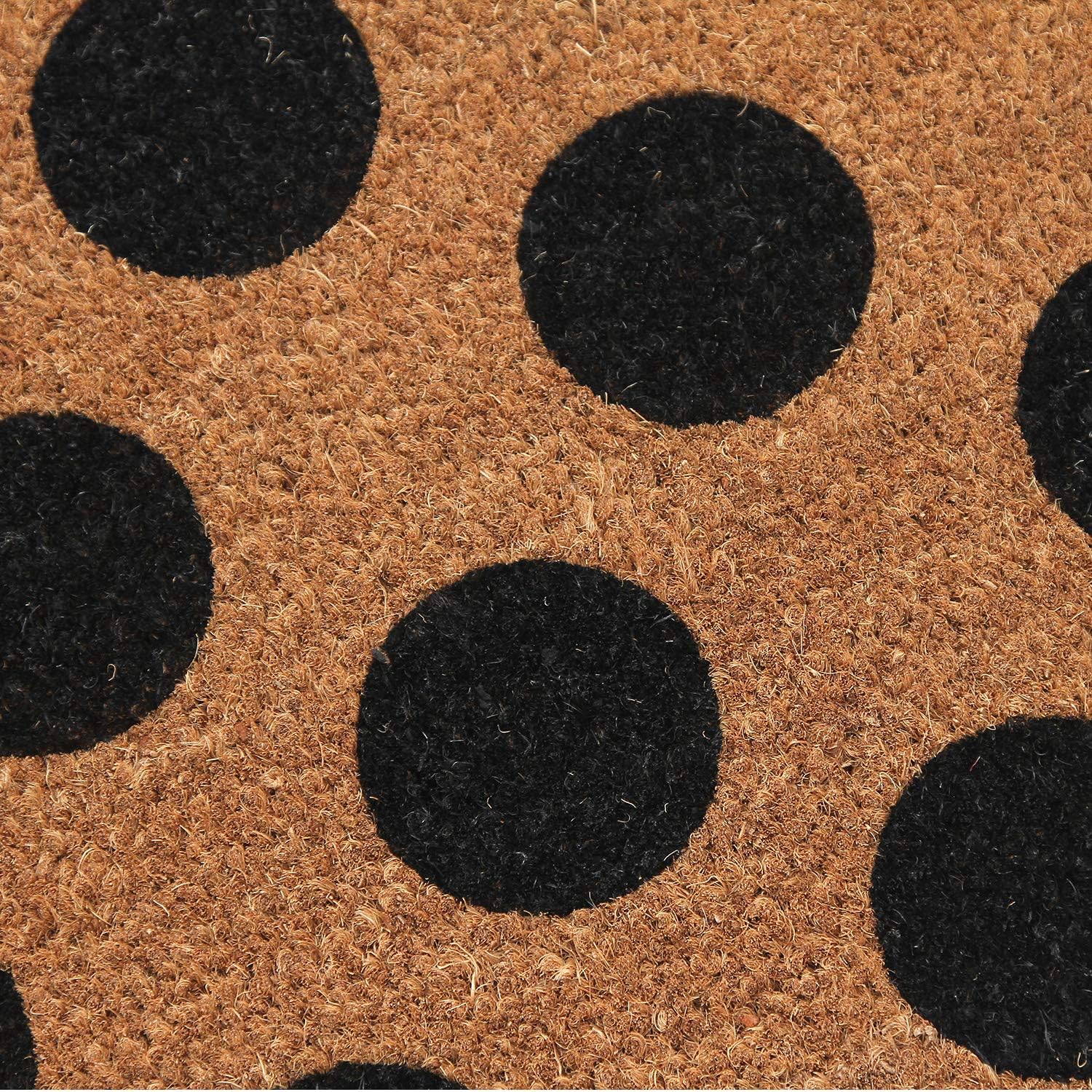 Coco & Coir Door Mat Indoor/Outdoor | Non Slip Abstract Design Entrance Welcome Mat (Polka Beauty)