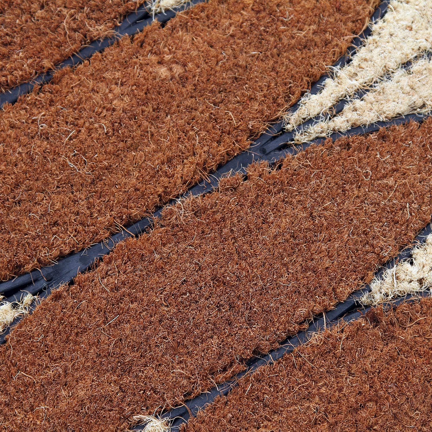 Coco&Coir Natural Coir | Non-Slip | Thick Coir | Premium Quality | Rubber Backed | Eco-Friendly | Indoor | Outdoor | Heavy Duty | Entrance Door Mat | 45 x 75 cm (Palm Cluster)