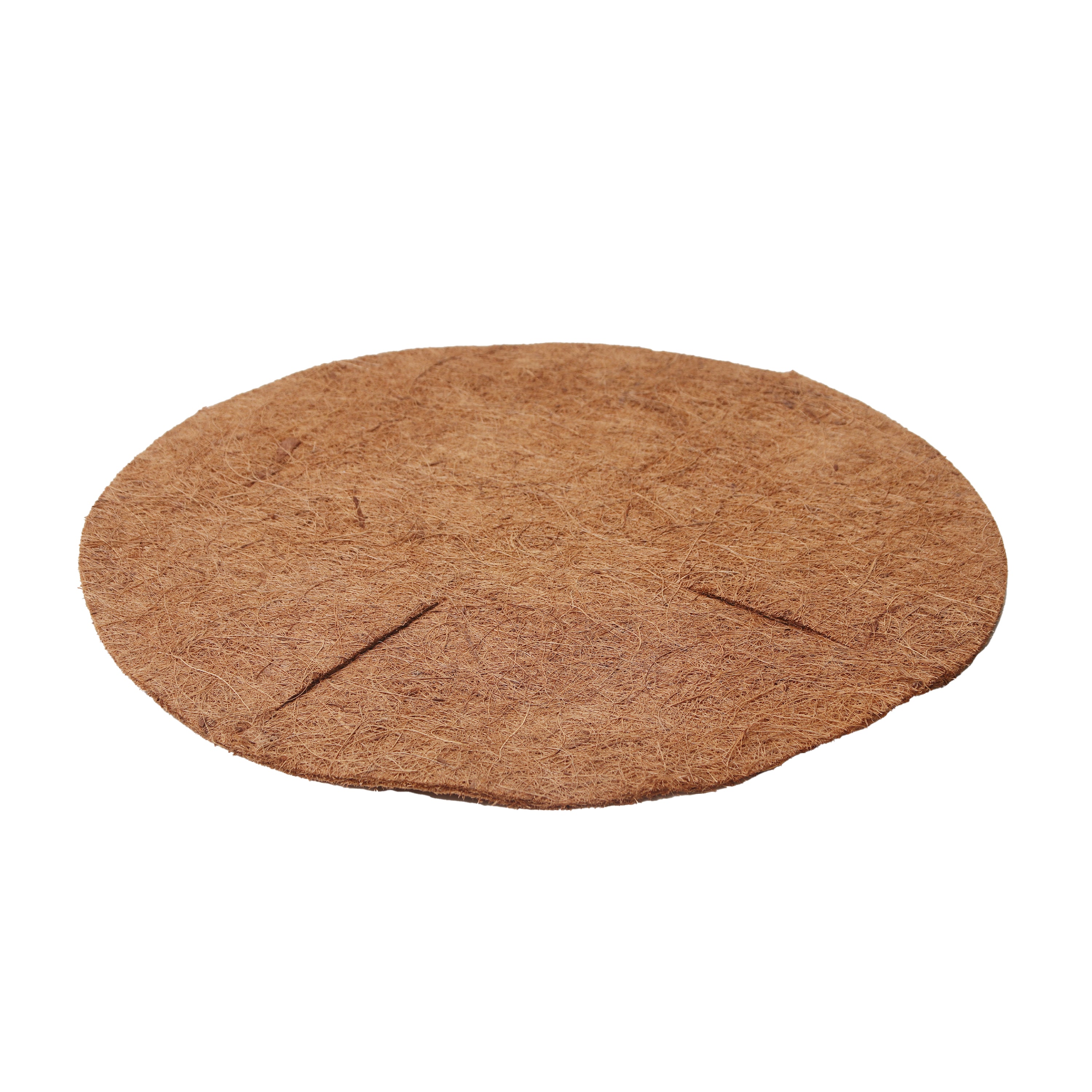 COCO & COIR Flat Basket Liner| Flat Coco Fibre Replacement Liner for Plants Wall Baskets (Round)