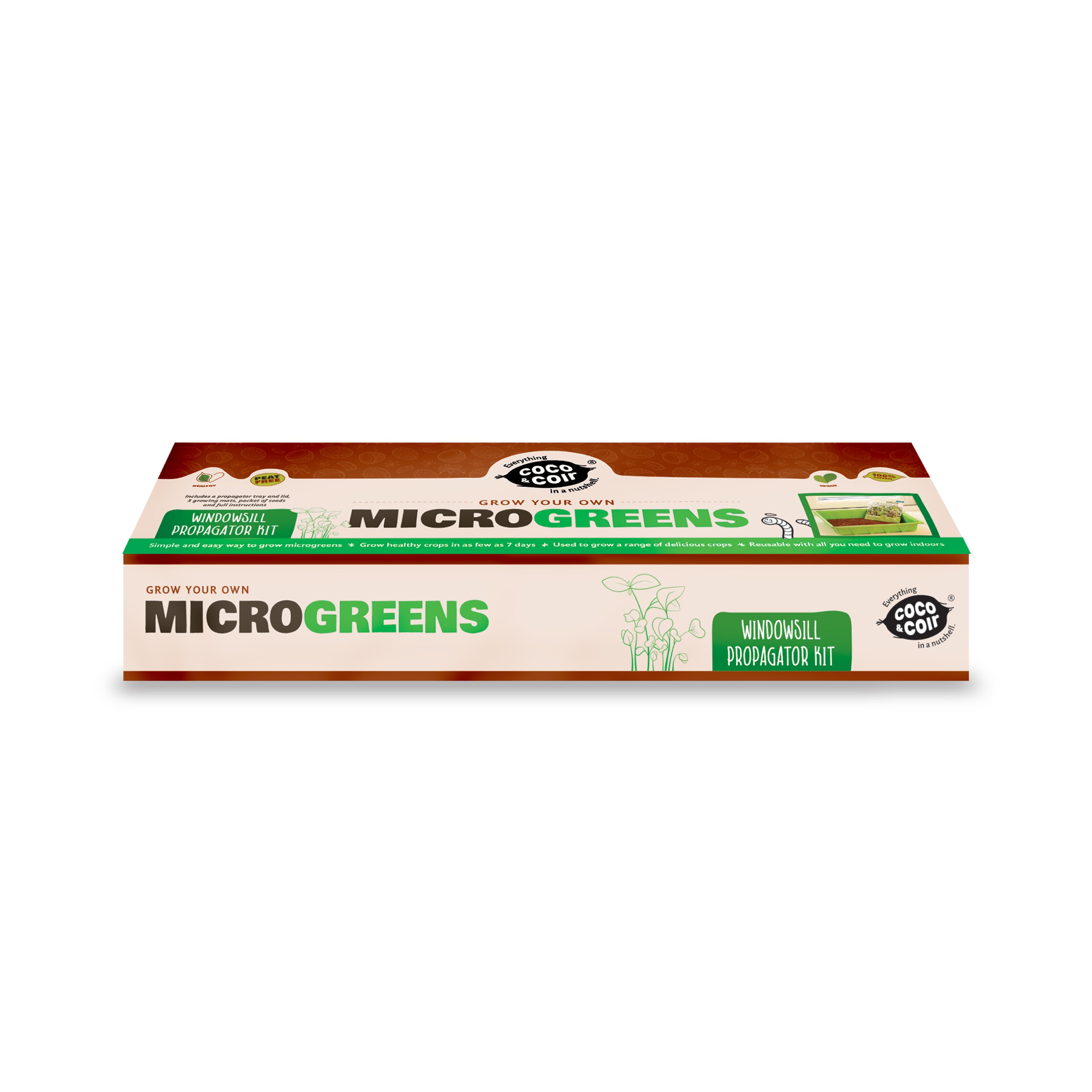 Grow Your Own Microgreens Kit | Sprouting Seeds Beginners Gardening Gift Set | Easy-to-Grow Vegetables and Herbs | Harvest in up to 2 Weeks. Seeds Included